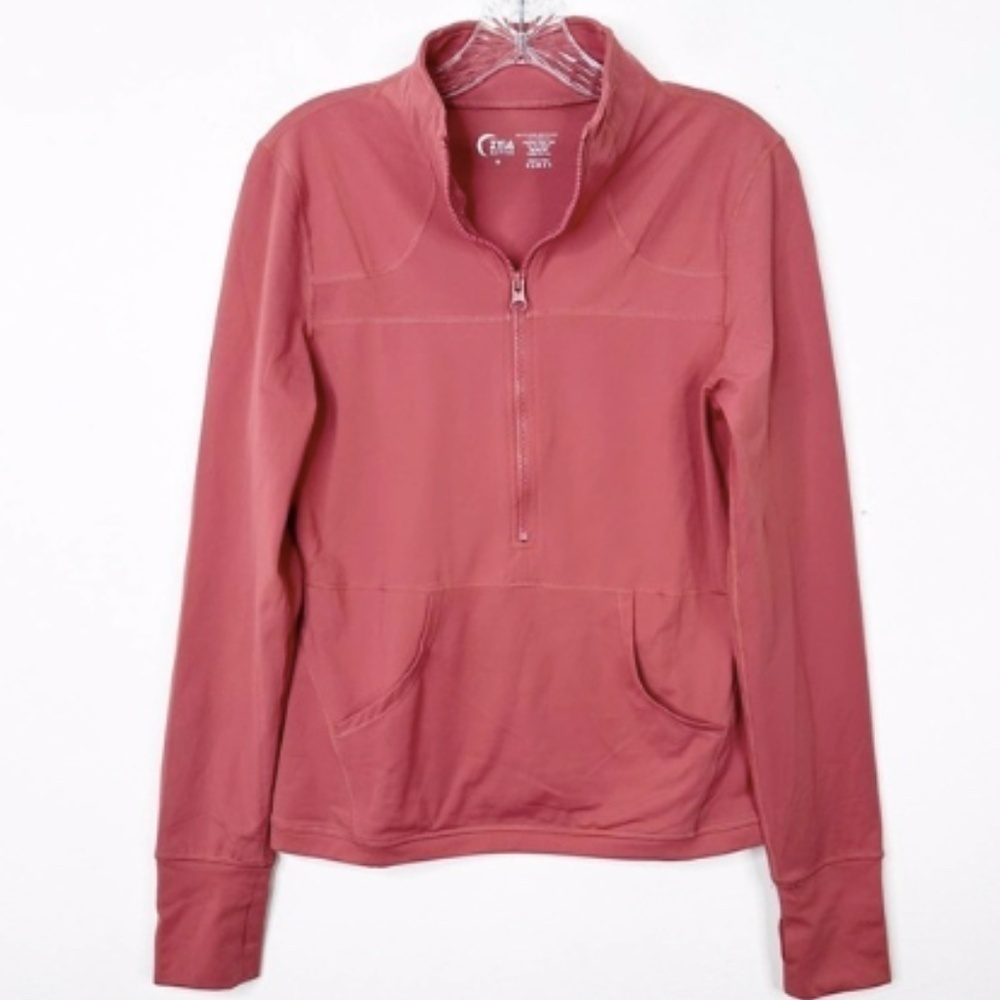 Zyia Salmon Pocket 1/2 Zip Pullover Activewear sz S - Picture 2 of 5